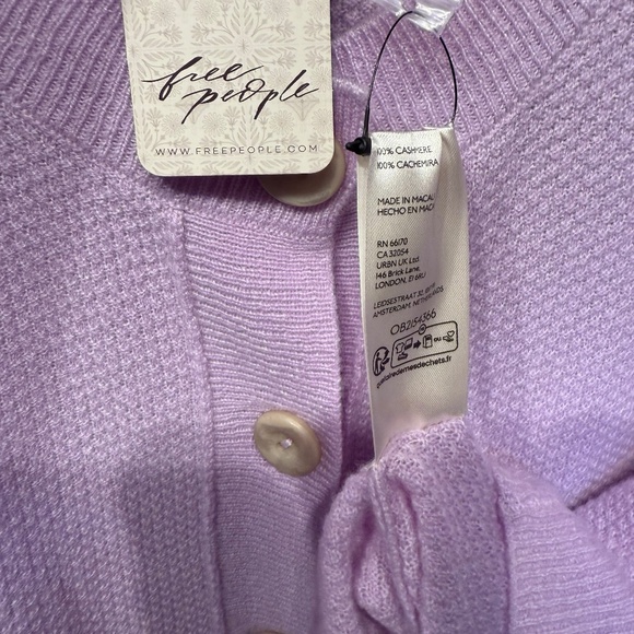 239 NWT Free People Lila Cashmere Sweater Cardi - Picture 7 of 10